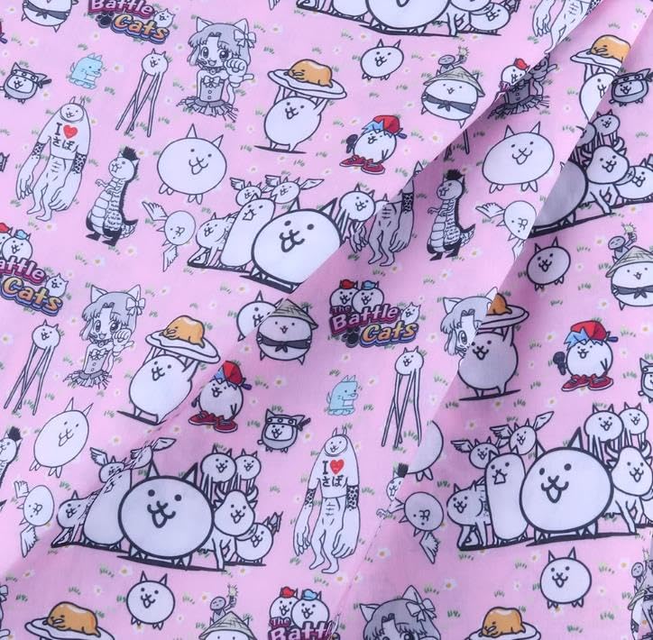 Amazon.co.jp: にゃんこ大戦争 布 生地 DIY 切売カット ふたりで! 手芸